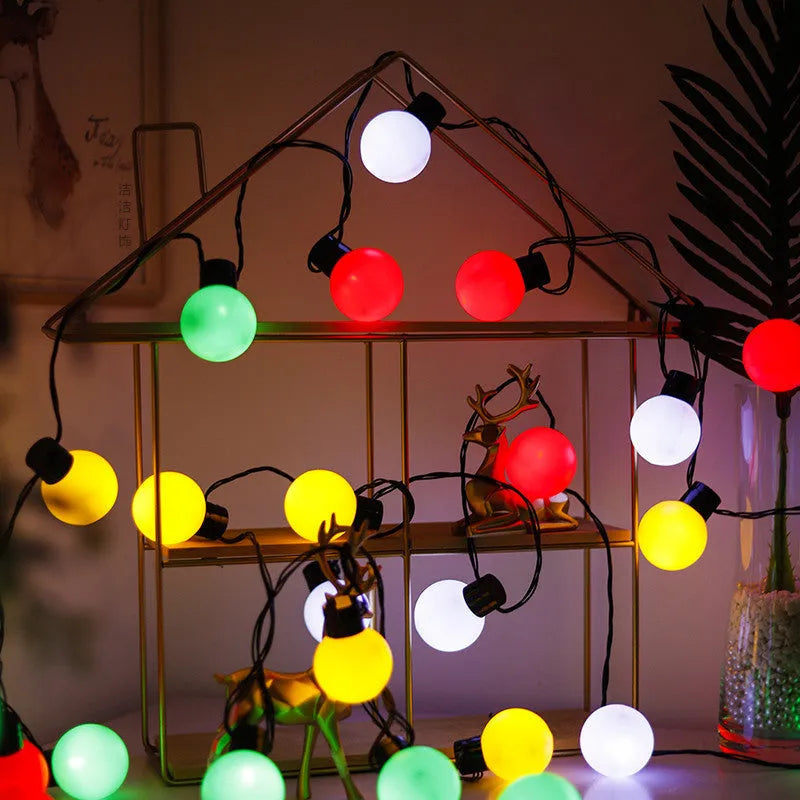 10-metre solar-powered decorative light string with 40 LED bulbs for outdoor festival and tent decoration