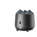 Volcano-shaped ultrasonic humidifier in black or white with USB cable