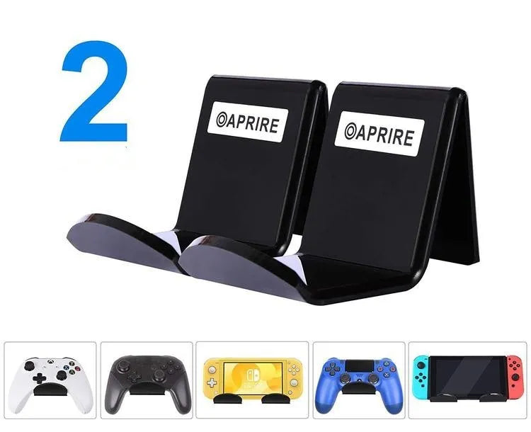 Universal game controller wall bracket in choice of black, white or transparent colour