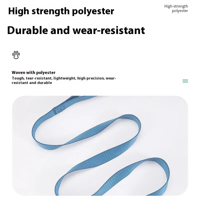 Solid colour polyester dog training rope with hand holding loop in multiple colour options