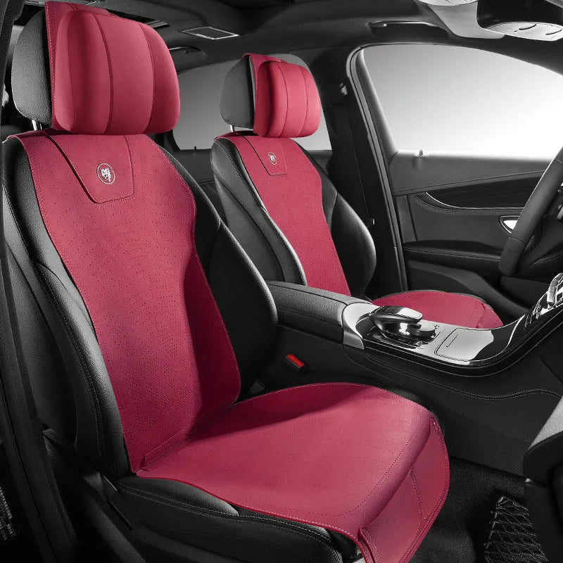 Ultra-thin tailored leather car seat cushion cover with gradient hole drilling in multiple colour options