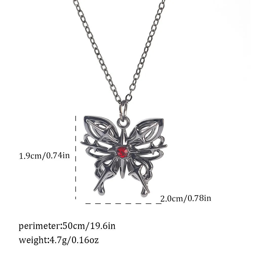 Dark Halloween necklace with zinc alloy electroplated pendant showing spider web and bat designs on regular chain