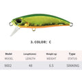 Tossing Japanese submerged Mino fishing lure for mandarin fish and snakehead