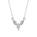 925 sterling silver necklace with electroplated eagle pendant on adjustable O-ring chain