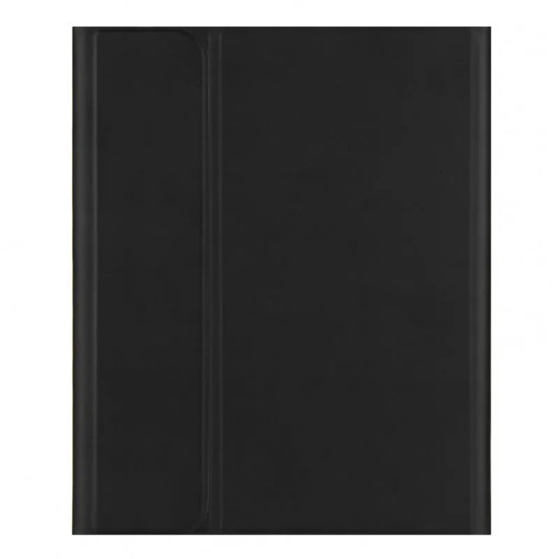 Samsung tablet magnetic keyboard case in dark night green showing tri-fold design and built-in bracket.