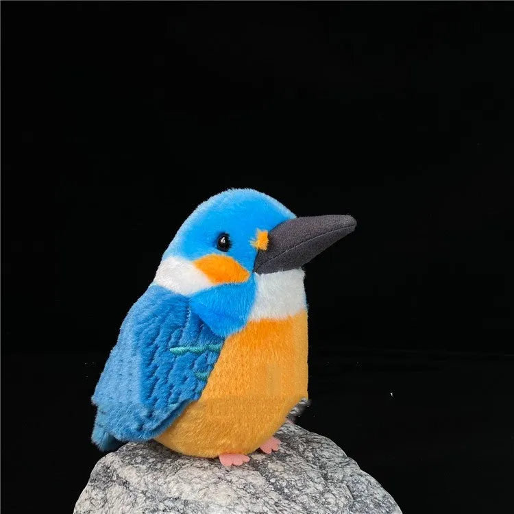 Plush toy bird kingfisher sparrow titmouse soft squeeze stress relief 12cm 13cm 14cm