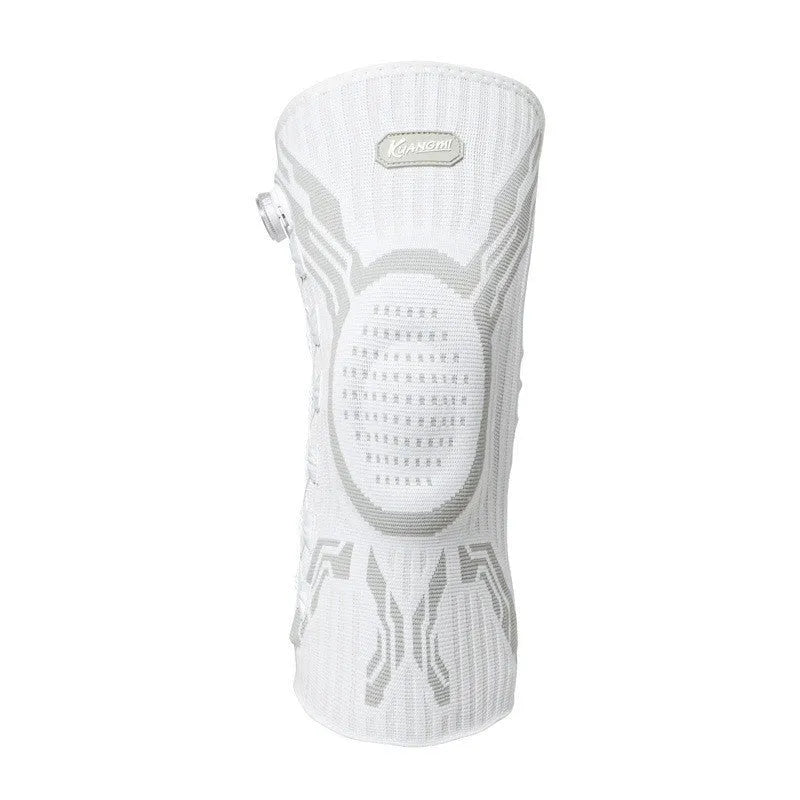 Grey and white single-foot knee pads for sports protection in M L XL sizes