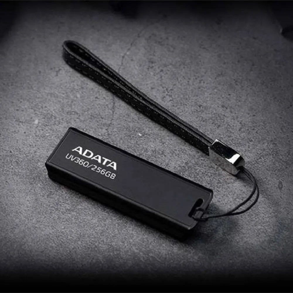 Black plastic USB flash drive showing front view with dimensions 53.3mm by 17.9mm.