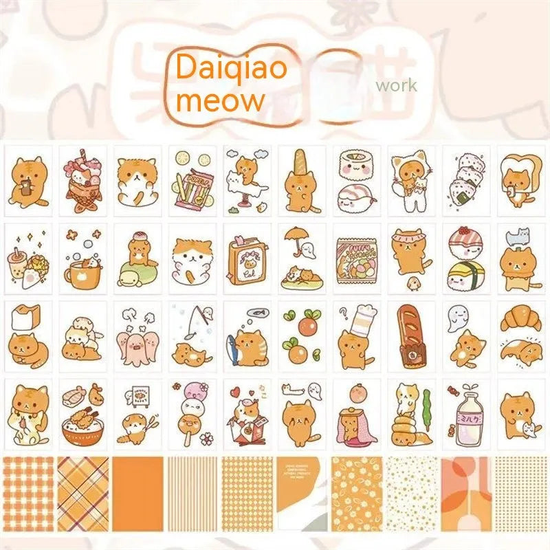 Japanese cartoon character stickers with heart and lollipop motifs measuring 40mm by 60mm