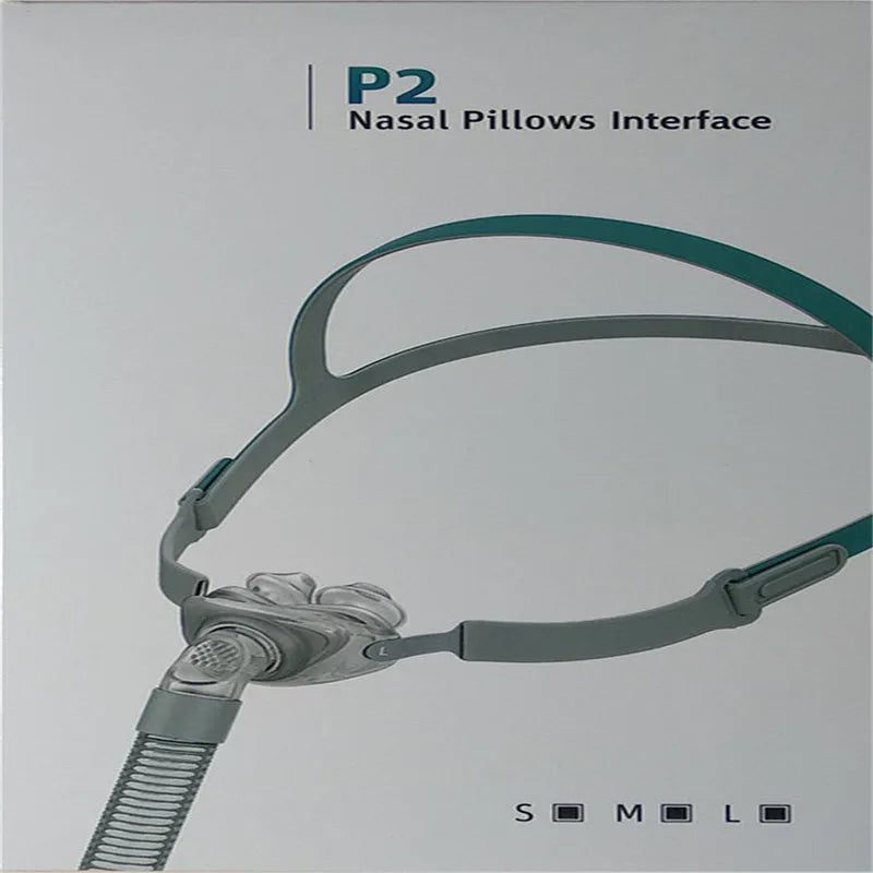 Ventilator nasal pillow mask accessories kit showing silicone cushions and a thickened headband strap