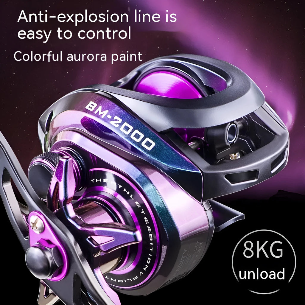 BM2000 fishing wheel with water drop design and magnetic brake system
