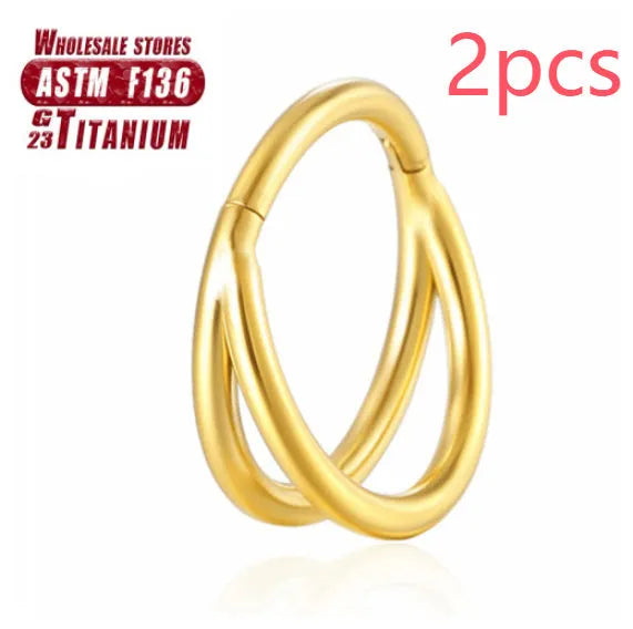 Titanium alloy nose ring in silver, available in plain or diamond-set styles and multiple lengths.