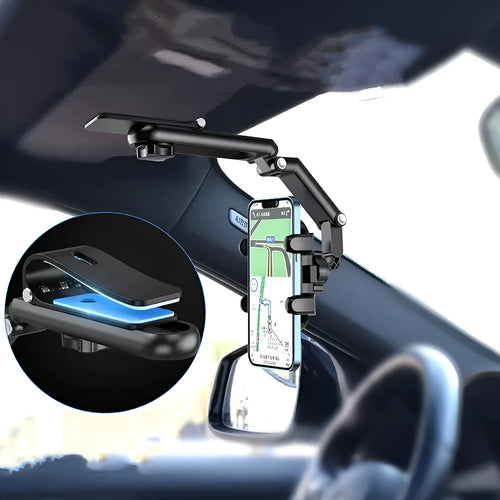 Black buckle-type car sun visor mount for rear seat sun shade support
