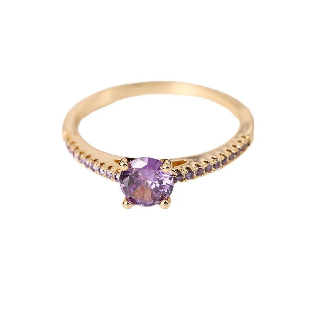 Geometric hexagon copper ring with electroplated metallic finishes in multiple colour options