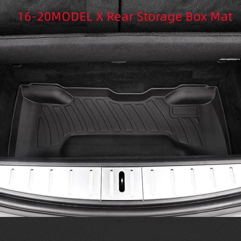 Rubber floor mat with TPE footrest for Tesla car interior