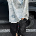 Korean version loose fit T-shirt in solid colour polyester fabric with round neck and short sleeves