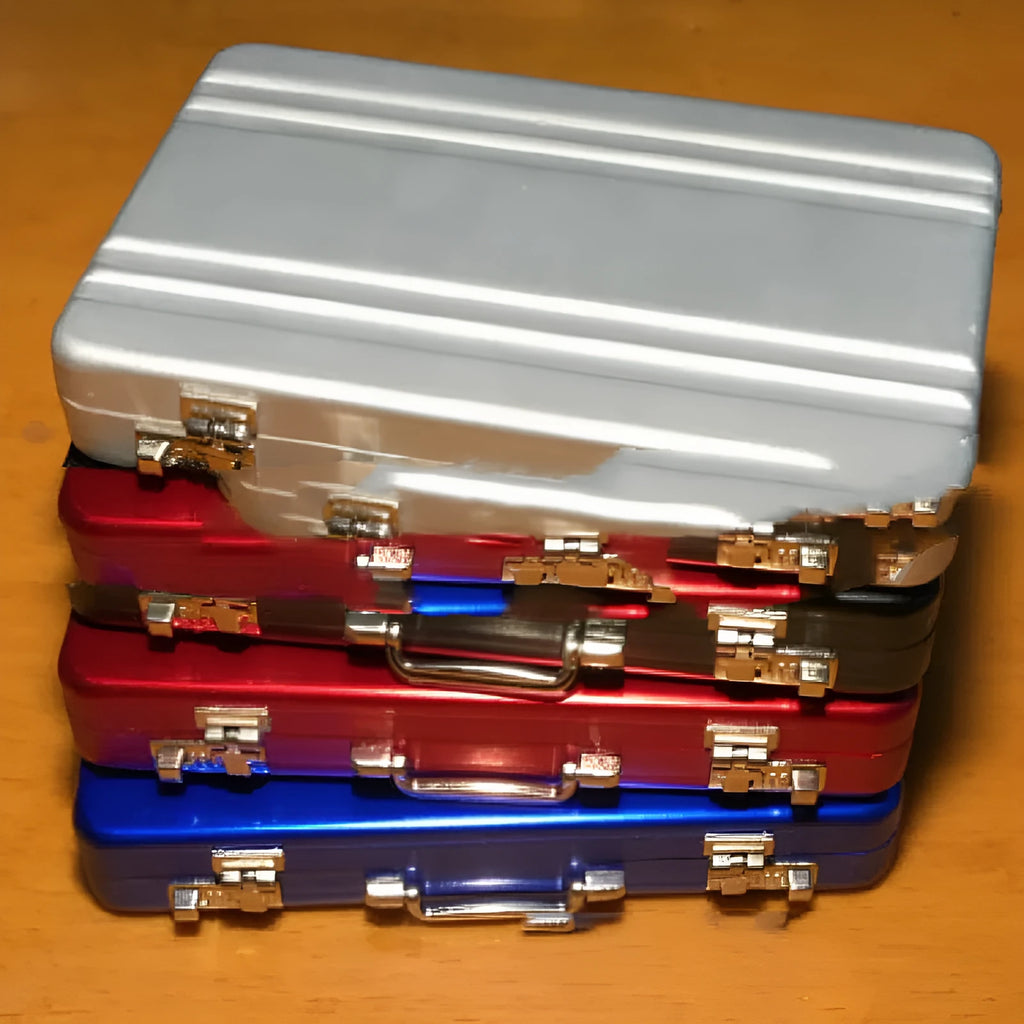 Aluminium alloy metal card holder in six colour options with 100x65mm dimensions