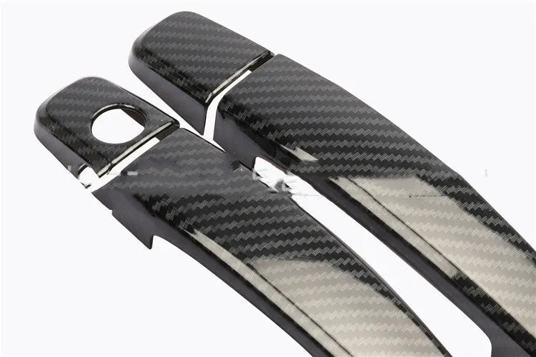 Carbon fibre pattern door handle trim cover for Opel Vauxhall Astra H and J models