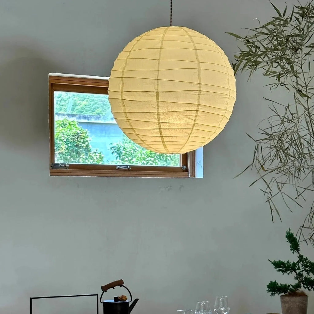 Japanese-style rice paper chandelier pendant light in 30cm and 45cm diameters