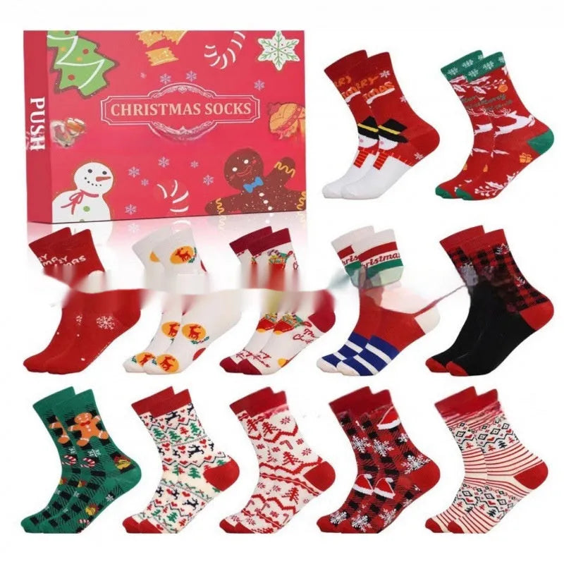 Christmas socks blind box resin decorations in various colour options for holiday displays