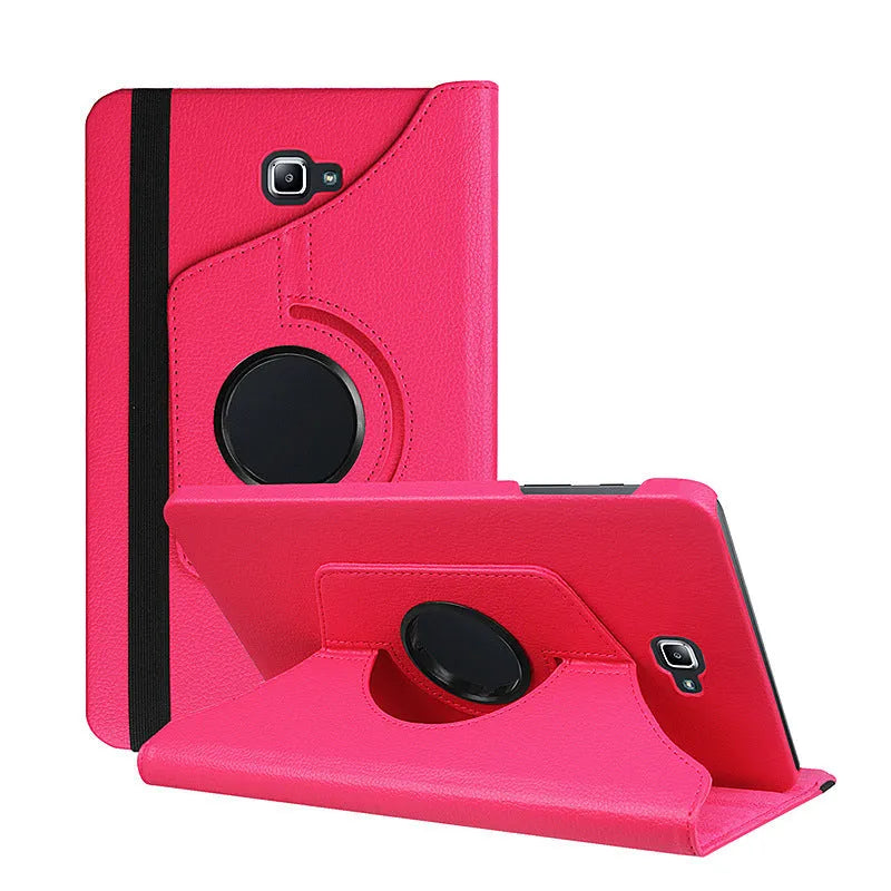 iPad 1 rotating leather protective case in clamshell design with litchi grain texture