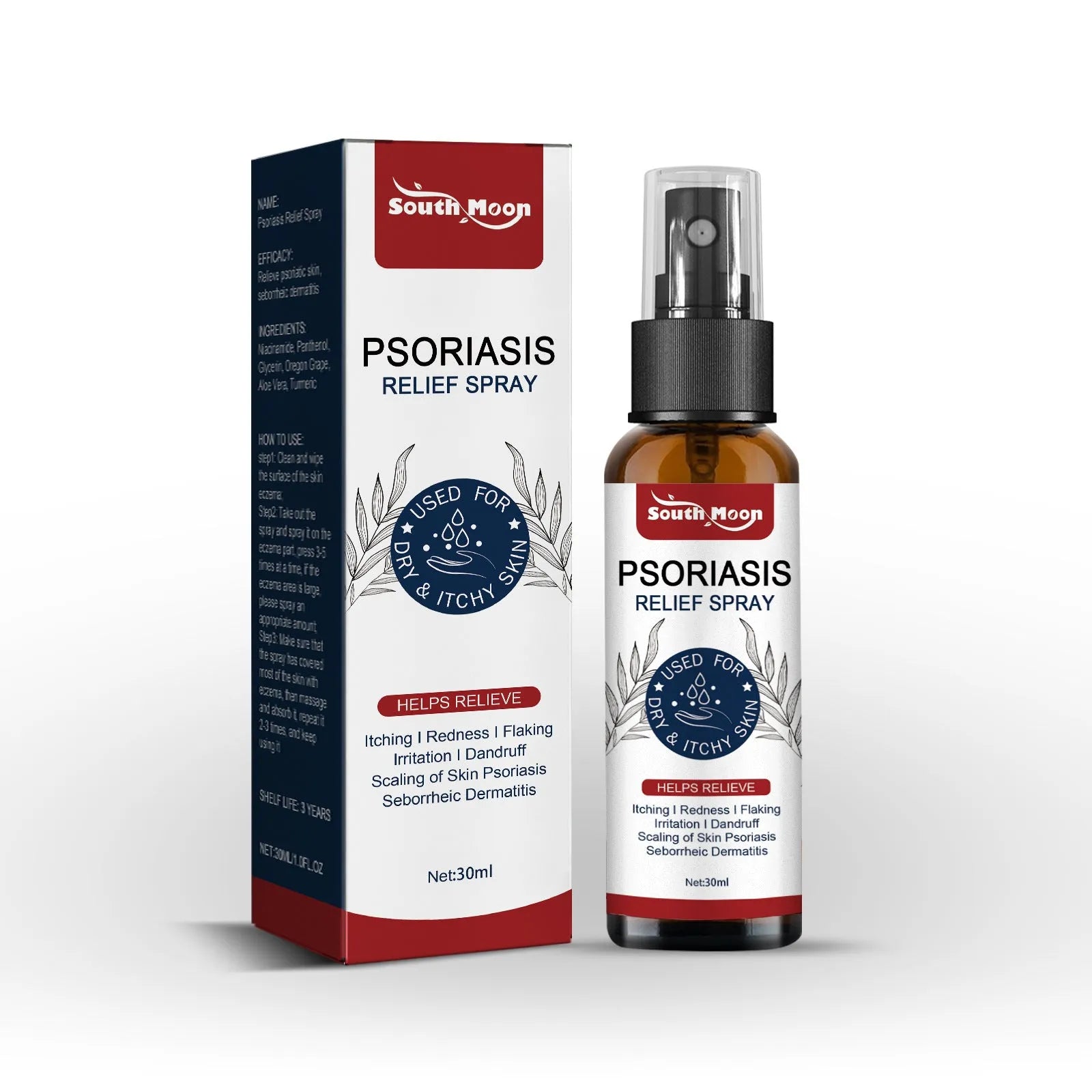 30ml bottle of body care nursing spray with glycerin, allantoin, panthenol and aloe vera extract