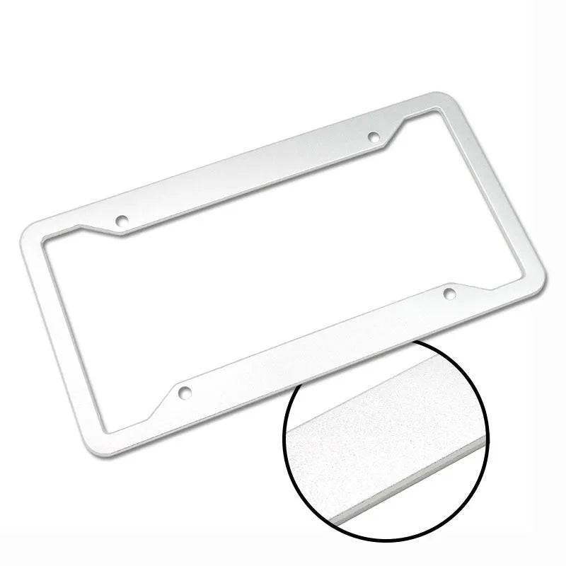 Stainless steel aluminium alloy licence plate frame with four finish options