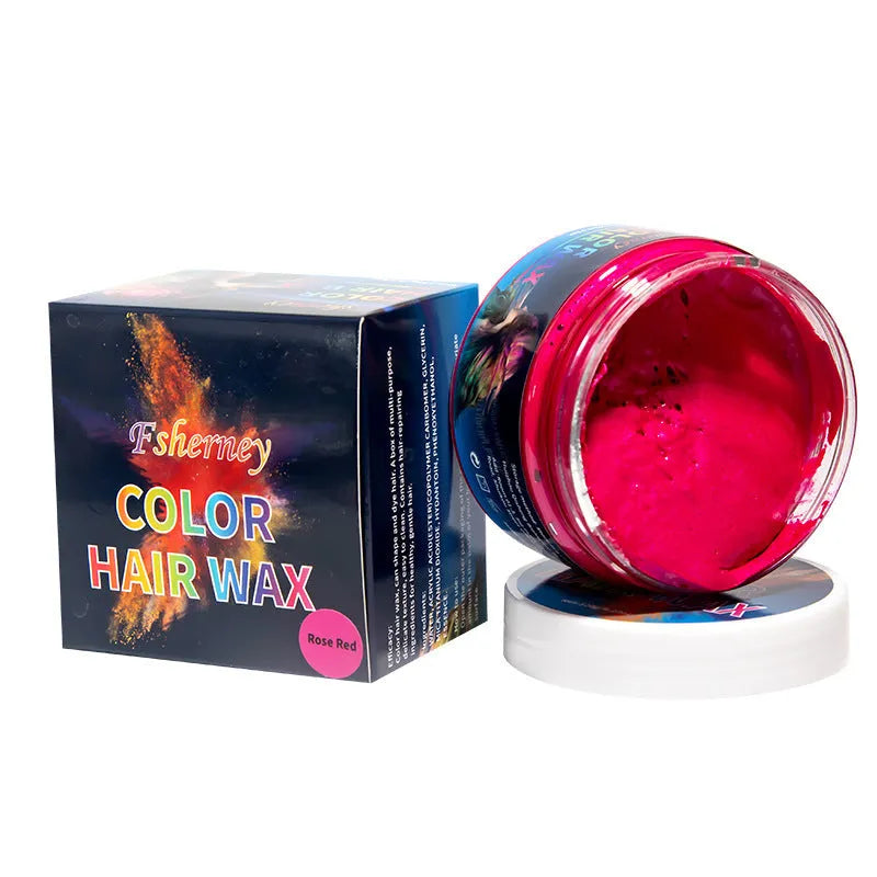 120g tub of hair styling clay shown in one of its nine colour options: Blue, Green, Orange, Purple, Red, Rose, White, Yellow, or Granny Grey.