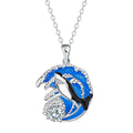 HAILANG women's shark necklace with copper pendant and cross chain on black background