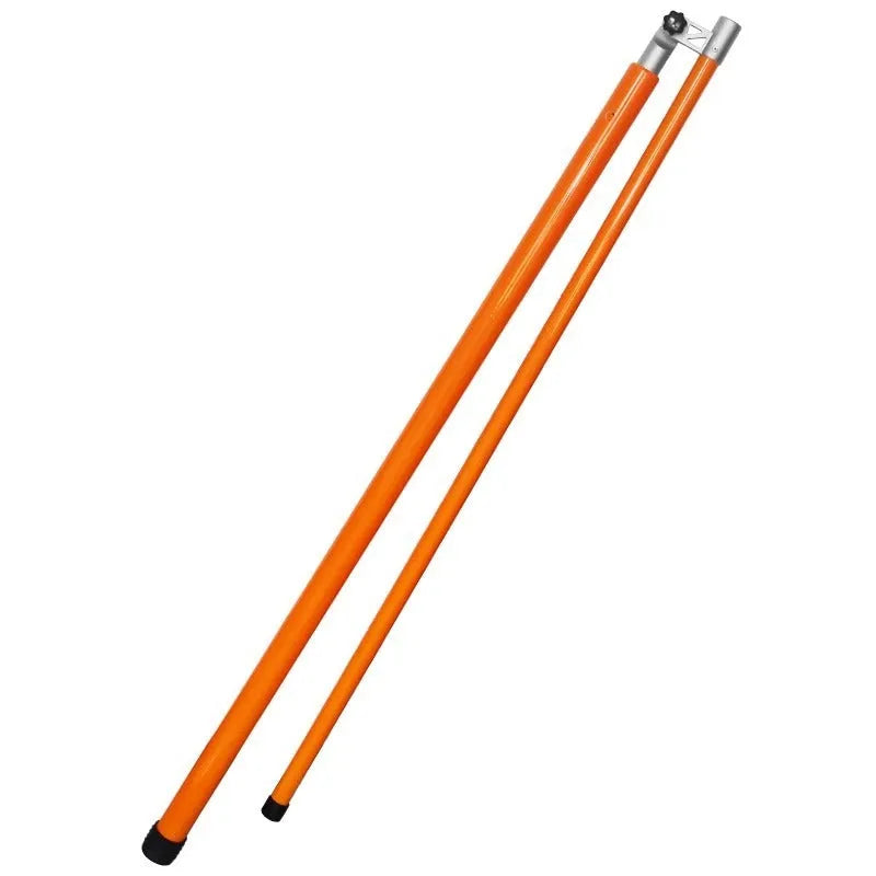 Telescopic truck height measuring rod extended to full height with clear measurement markings visible