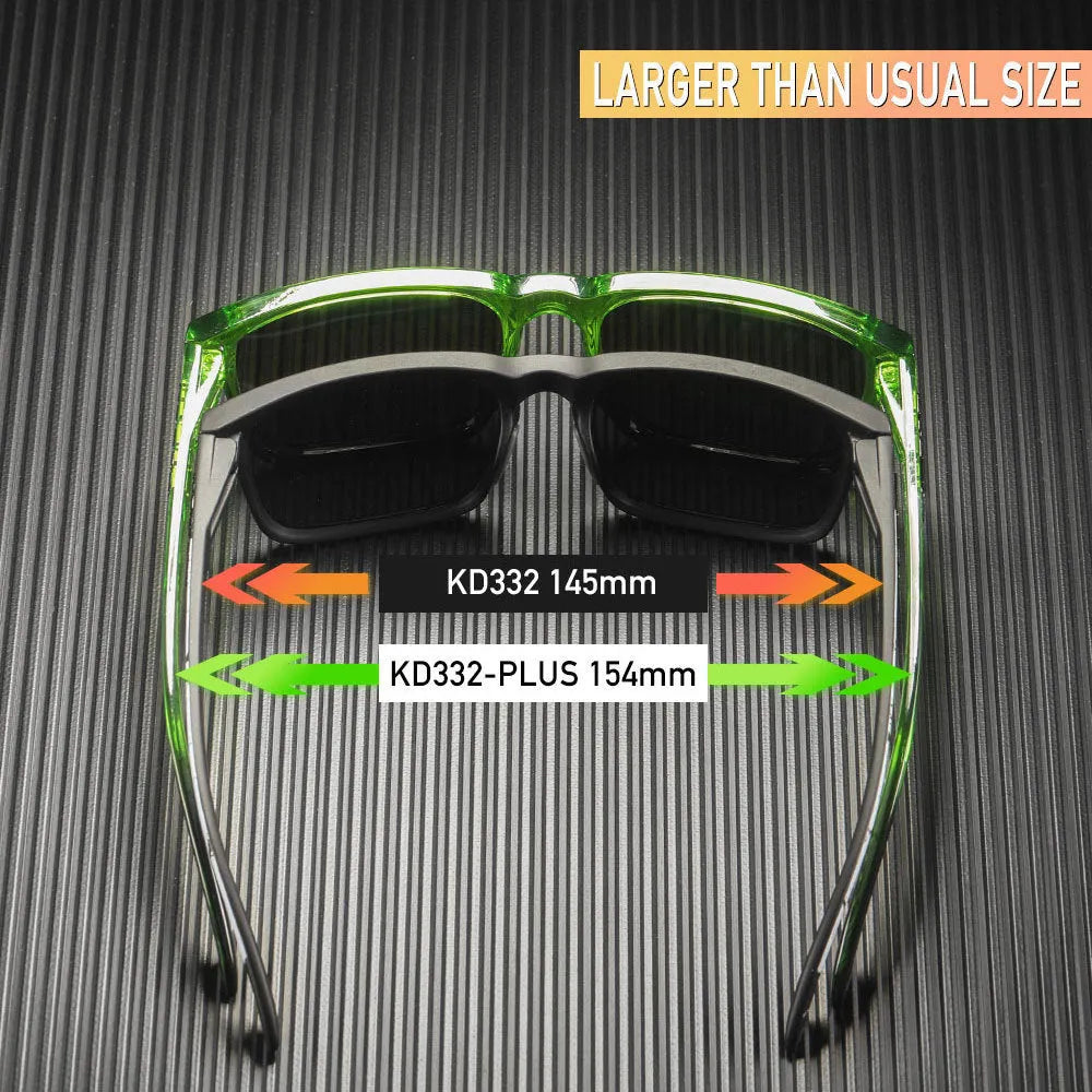 Polarized square sunglasses with TAC lens and PC frame, 12 colour options, unisex outdoor sun protection