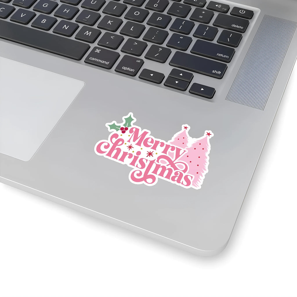 Pack of 50 cute Christmas waterproof vinyl stickers sized 4-8cm for decorating cars, phones, and laptops