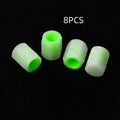 Rubber luminous valve caps for car tyres showing 16mm by 12mm dimensions