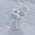 Soft drip glue cat phone case for Apple iPhone with 3D dropper design in same-style colour