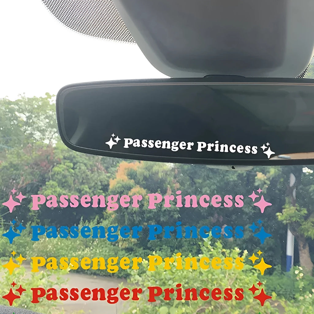 Passenger Princess rearview mirror decorative sticker in reflective colours on car side mirror