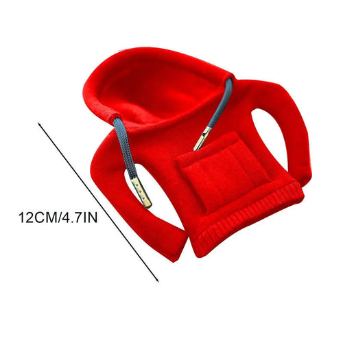 Pure cotton handmade gear lever cover in red, black, white, orange, pink, and peacock blue colours.