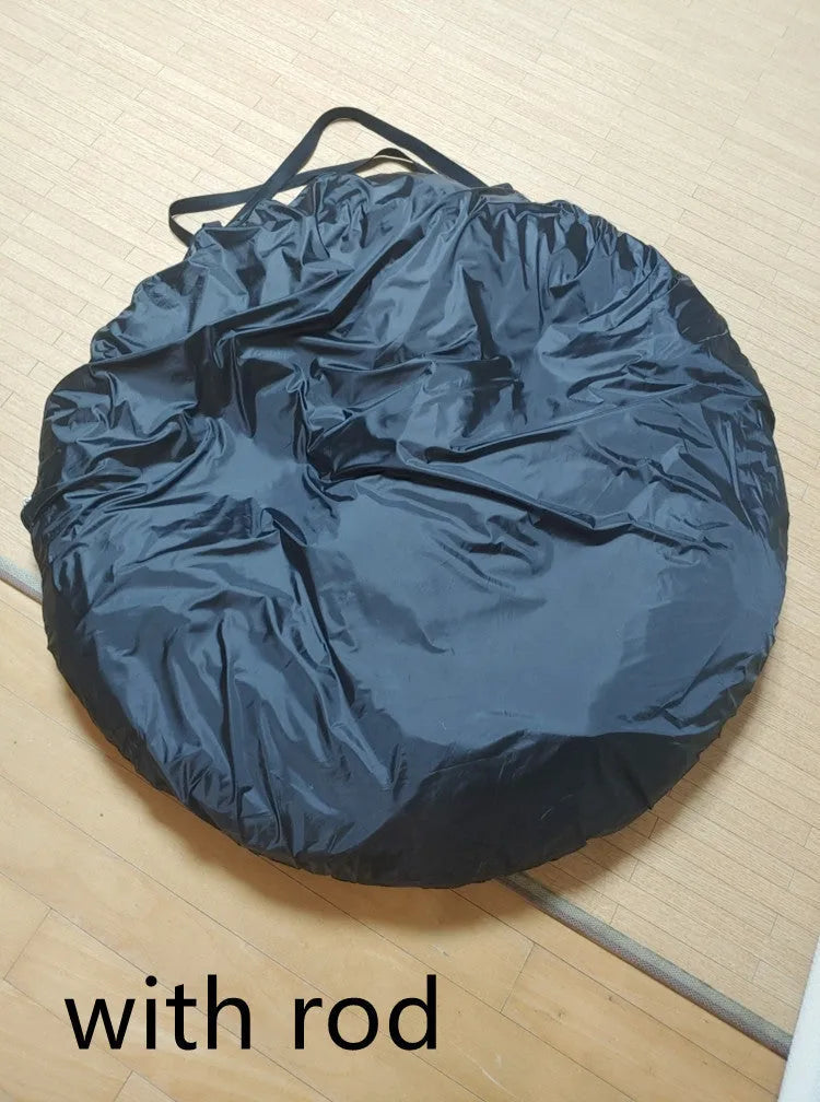 Black pop-up car tail tent with quick-throw setup and 200cm dimensions for 3-4 person camping