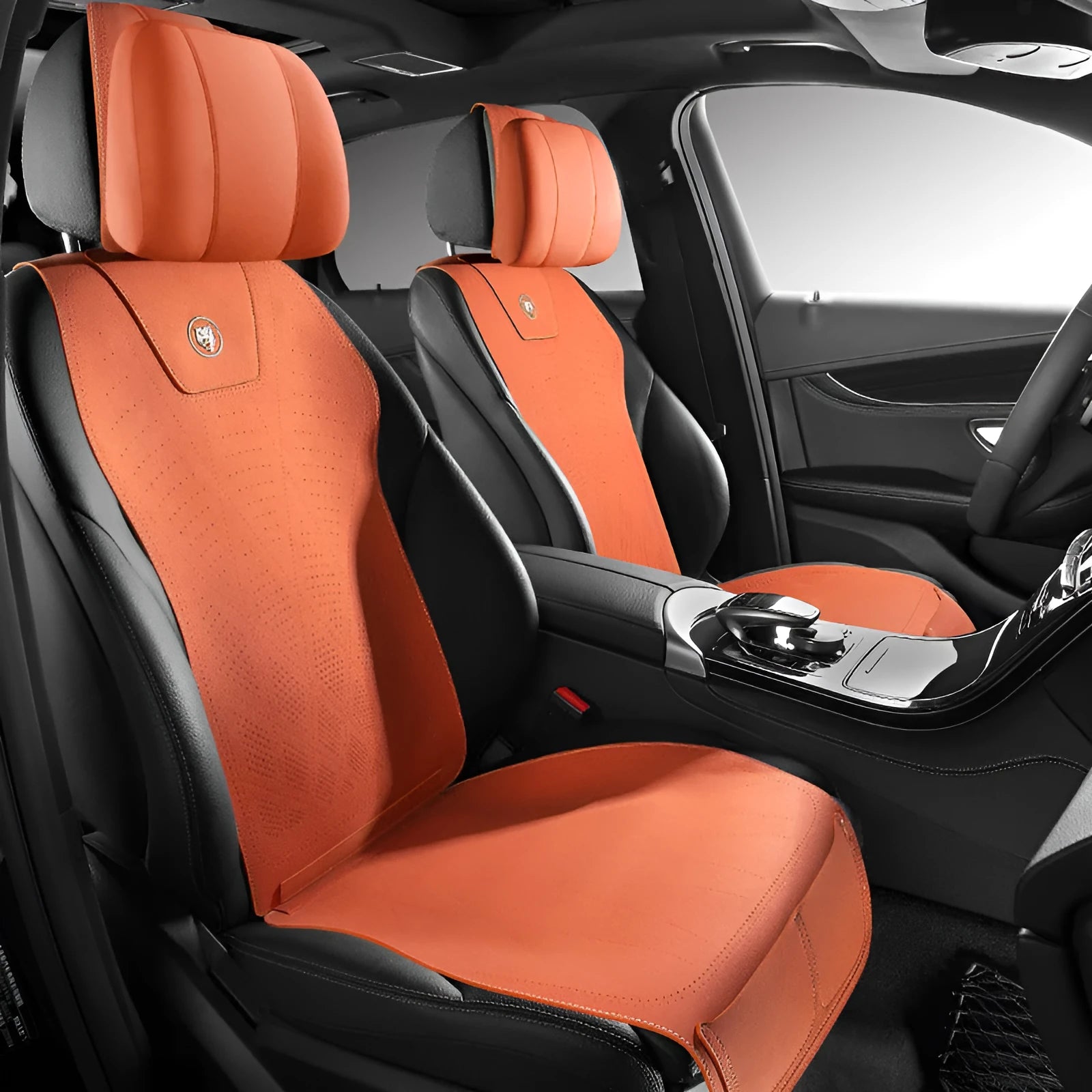 Ultra-thin tailored leather car seat cushion cover with gradient hole drilling in multiple colour options