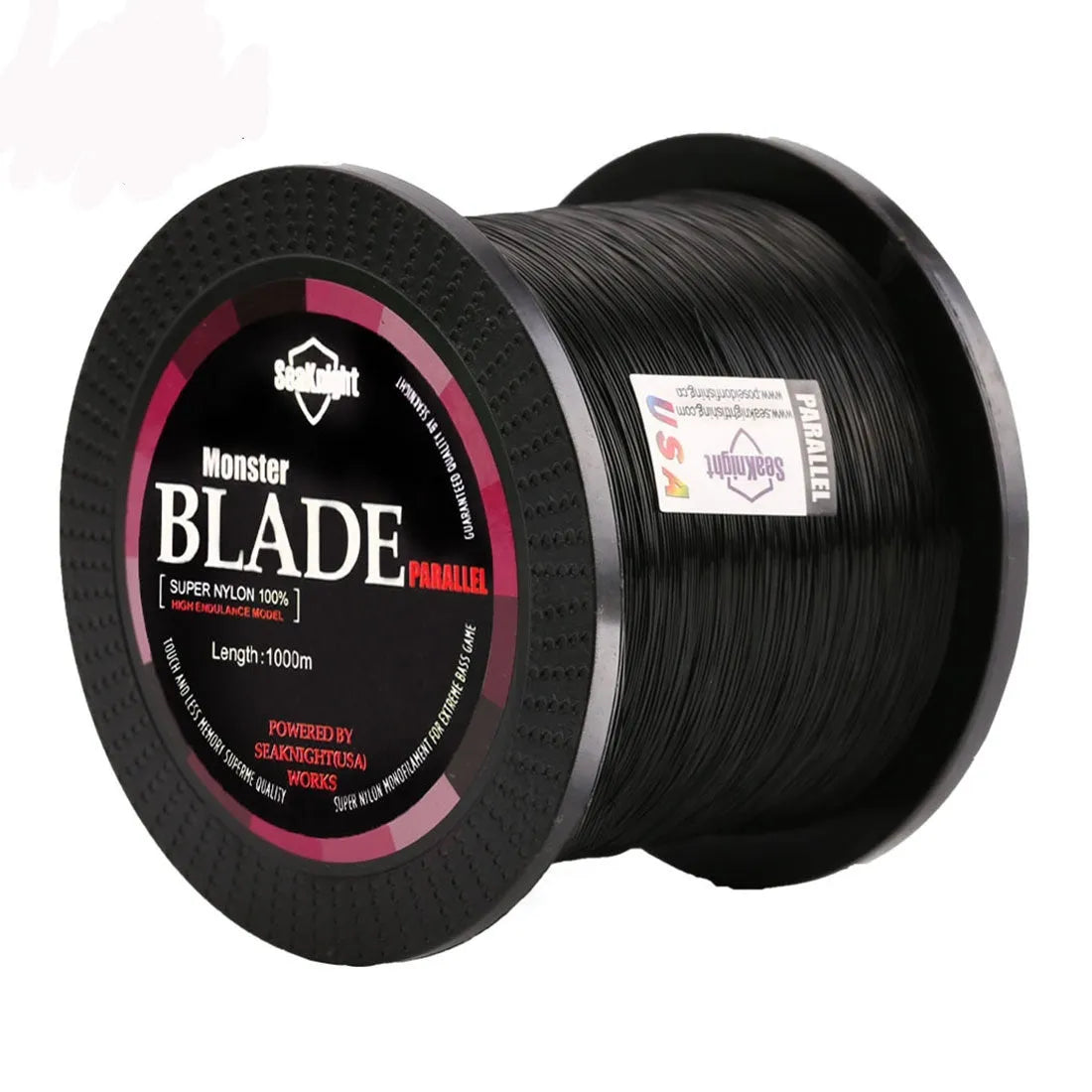 Seaknight 1000 M spool of nylon monofilament fishing line in selected colour and diameter.