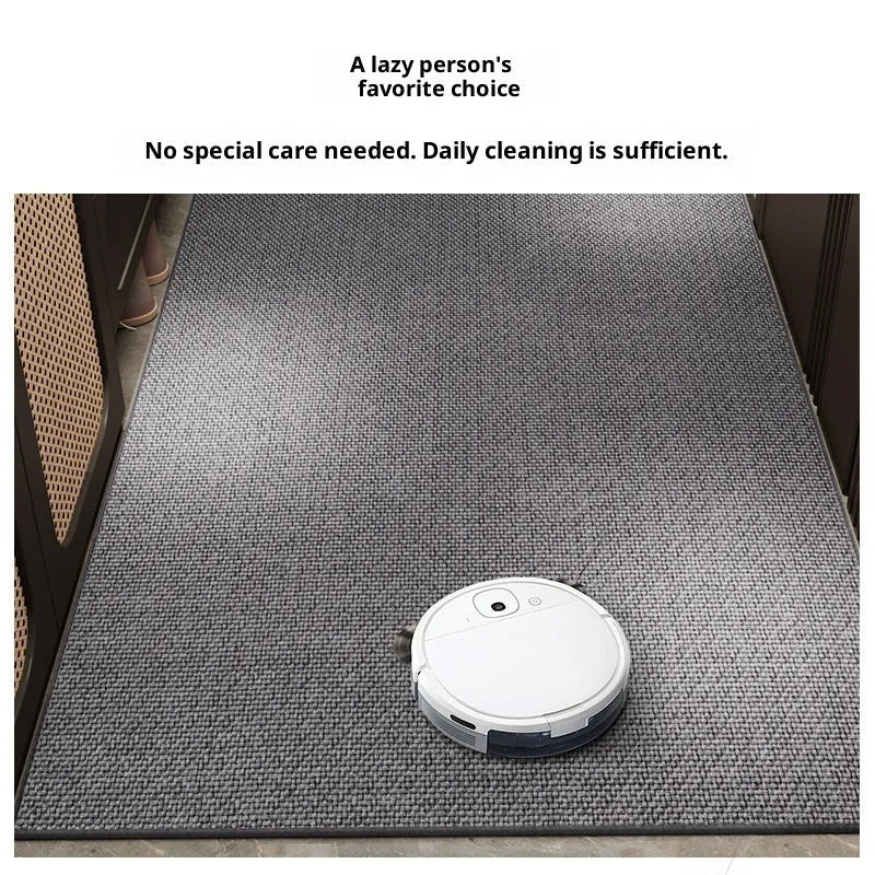 Linen floor mat 60x90cm in solid colour for entrance use