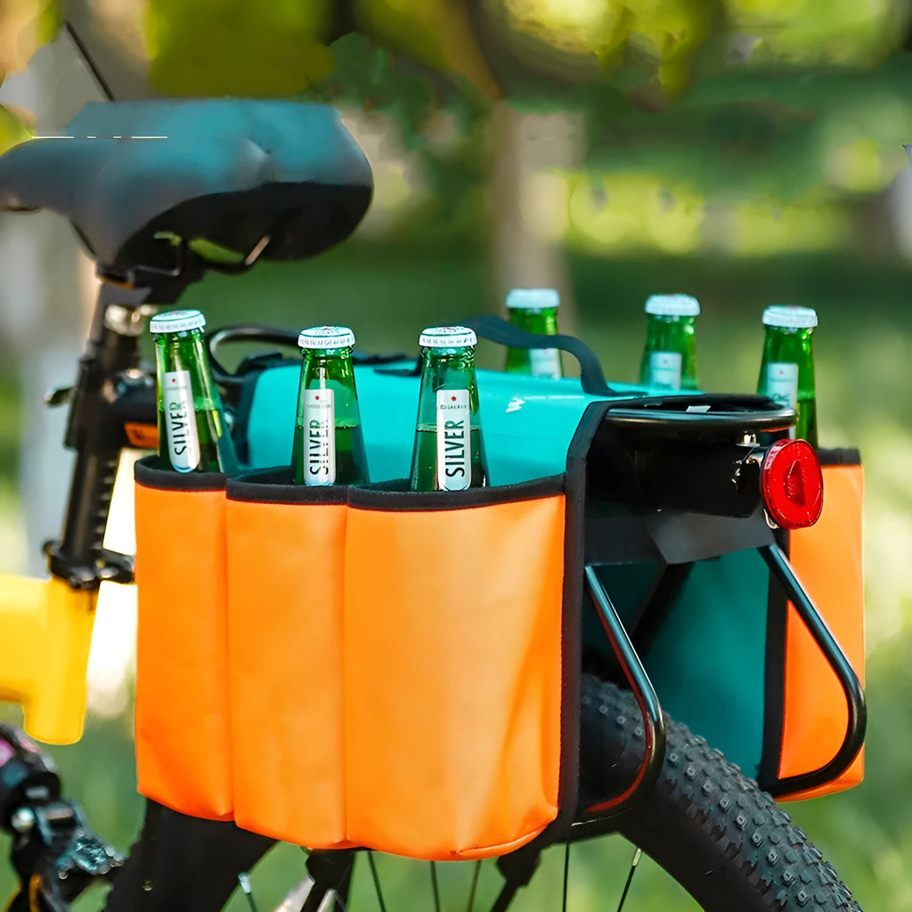 Black and blue orange bicycle double-sided drink storage bag with 2 litre capacity