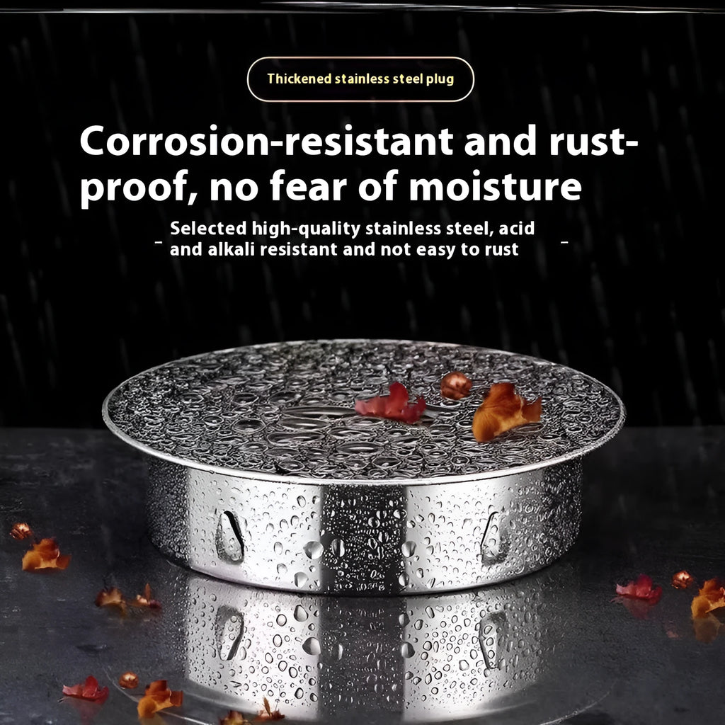 Stainless steel floor drain deodorant seal cover with modern design for waste pipe odour prevention