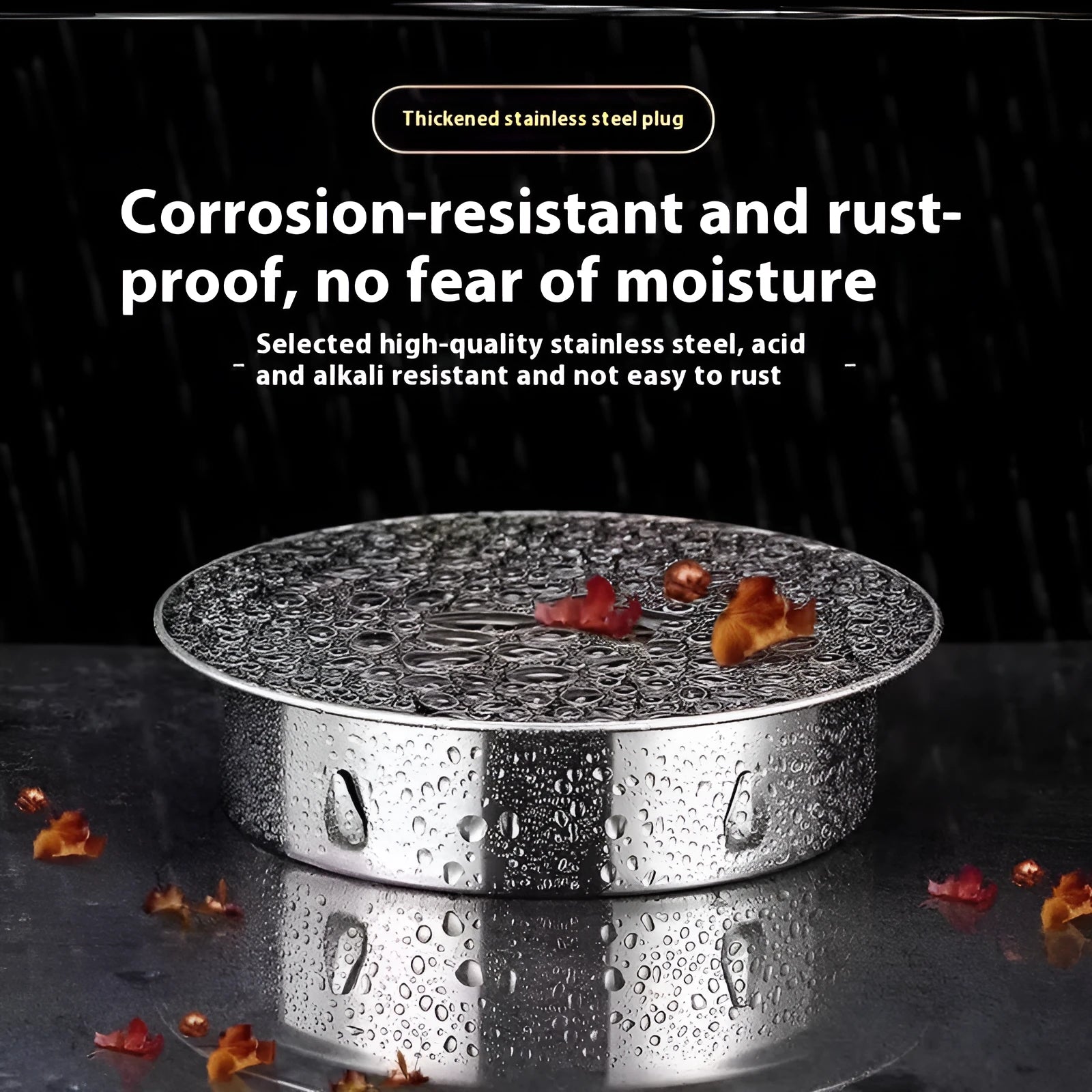 Stainless steel floor drain deodorant seal cover with modern design for waste pipe odour prevention