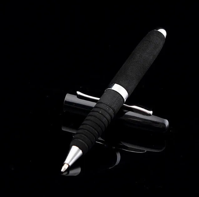 EVA metal cap mini ballpoint pen showing compact size and metal construction