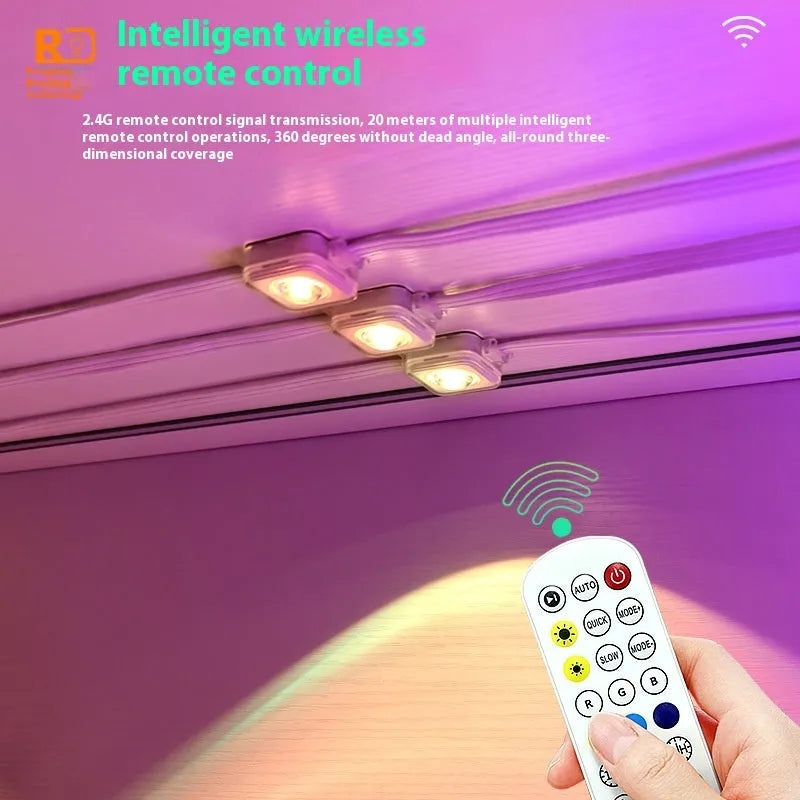 Outdoor planetary design eaves lighting string with remote control for colour changing effects