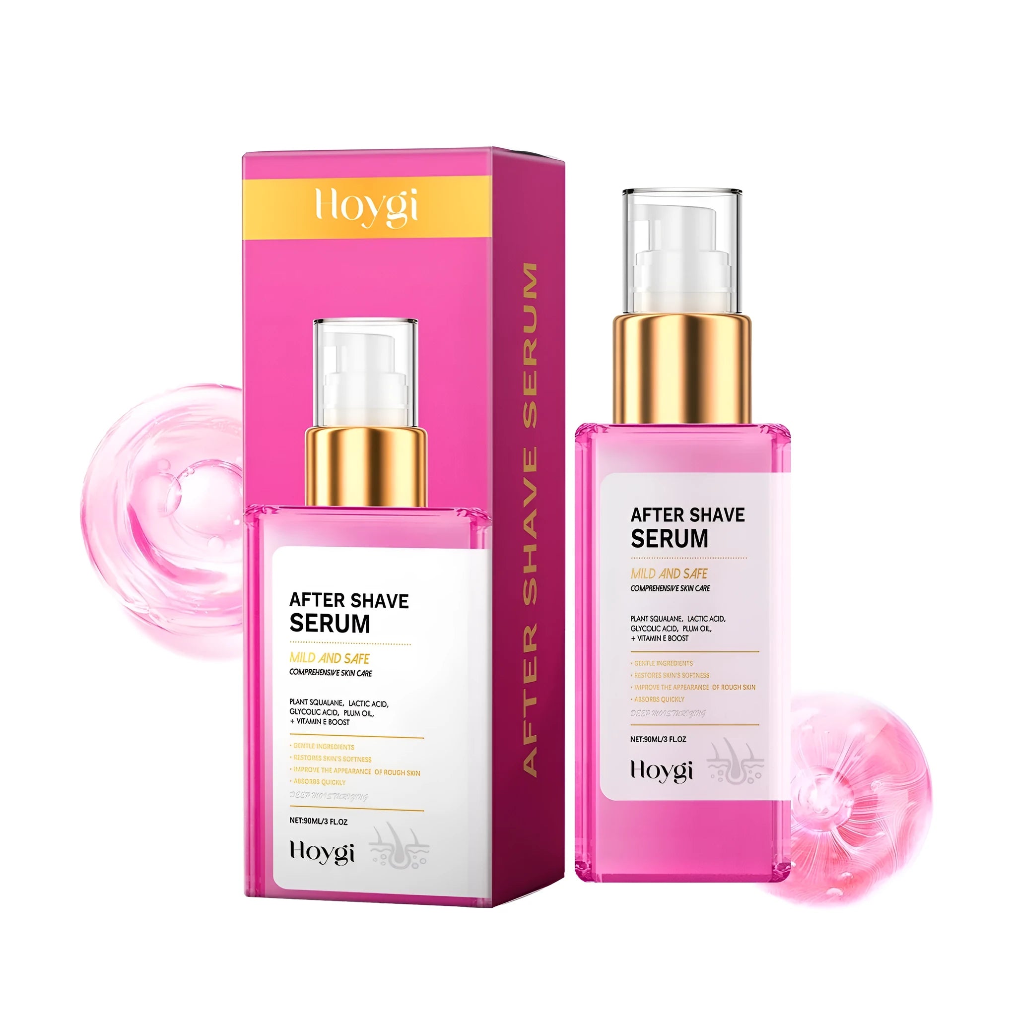 60ml bottle of post-shave repair liquid for skin recovery after hair removal.