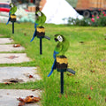 Solar resin eagle lawn lamp in garden setting with IP44 protection, 43.8cm tall