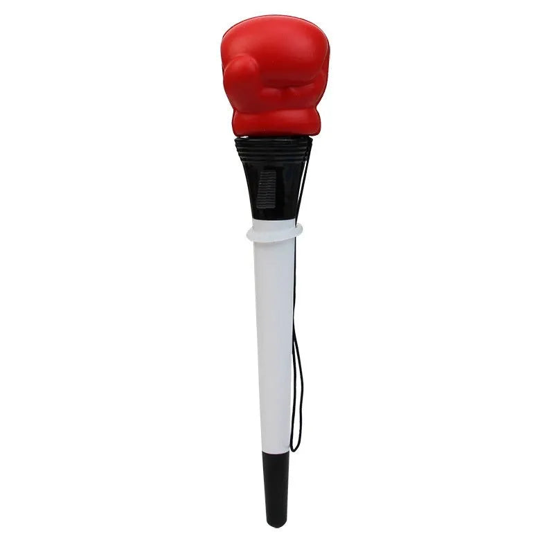 Four Creative Pressure Relief Boxing Press Ejection Pens with plug-in sleeves and black ink refills.
