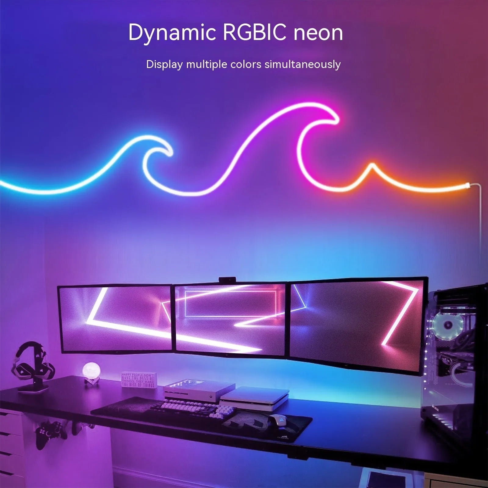 Colour changing outdoor waterproof LED neon strip light 10W/M with 60 beads per metre