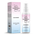 100ml can of sweat-proof whitening spray for brightening skin colour on face and body.